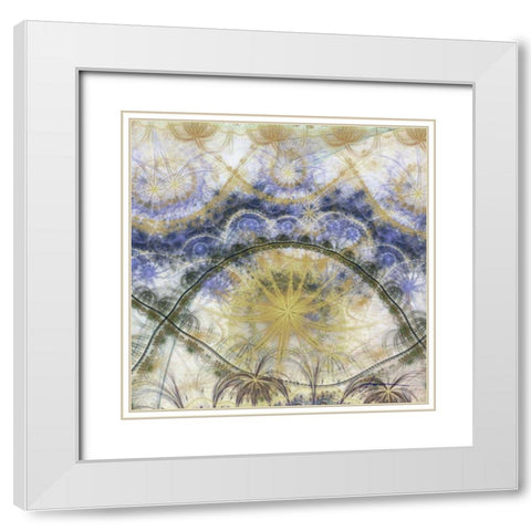 Bedouin Map III White Modern Wood Framed Art Print with Double Matting by Burghardt, James