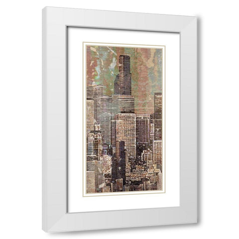 Washed Skyline II White Modern Wood Framed Art Print with Double Matting by Burghardt, James