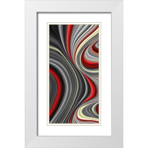 Smoke Screen II White Modern Wood Framed Art Print with Double Matting by Burghardt, James