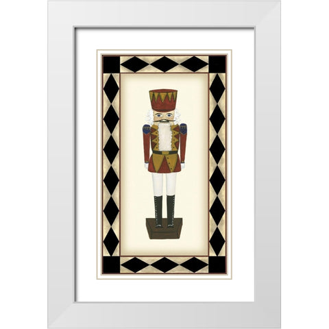 Nutcracker White Modern Wood Framed Art Print with Double Matting by Kafantaris, Tina