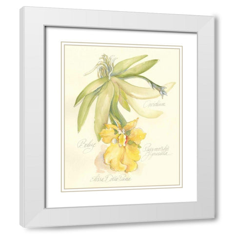 Elissas Garden III White Modern Wood Framed Art Print with Double Matting by Della-Piana, Elissa