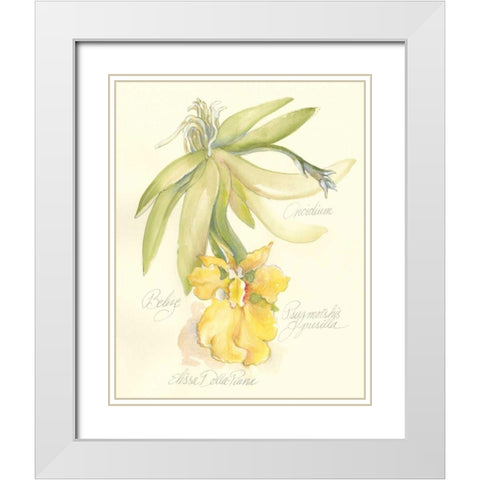 Elissas Garden III White Modern Wood Framed Art Print with Double Matting by Della-Piana, Elissa