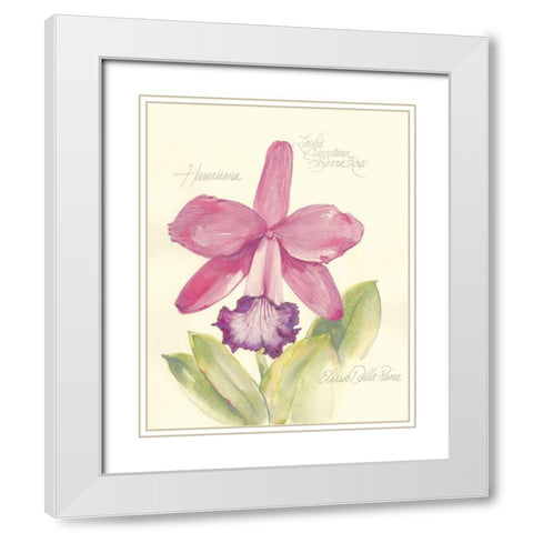 Elissas Garden V White Modern Wood Framed Art Print with Double Matting by Della-Piana, Elissa