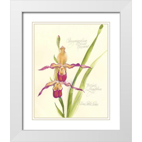 Elissas Garden VII White Modern Wood Framed Art Print with Double Matting by Della-Piana, Elissa