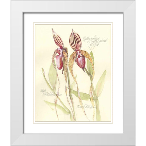 Elissas Garden VIII White Modern Wood Framed Art Print with Double Matting by Della-Piana, Elissa
