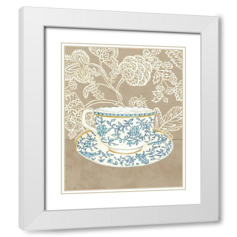 High Tea II White Modern Wood Framed Art Print with Double Matting by Zarris, Chariklia