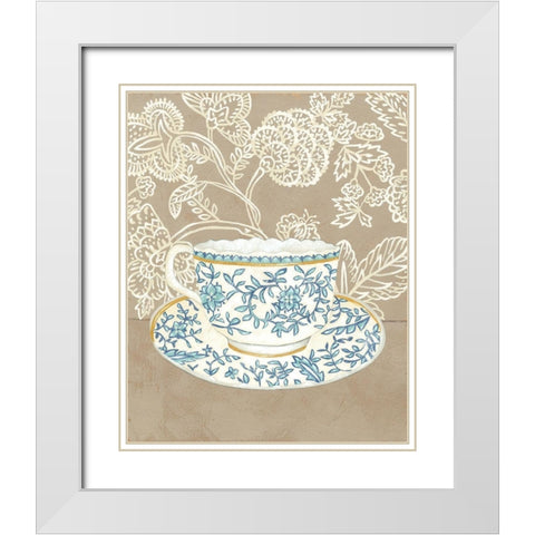 High Tea II White Modern Wood Framed Art Print with Double Matting by Zarris, Chariklia