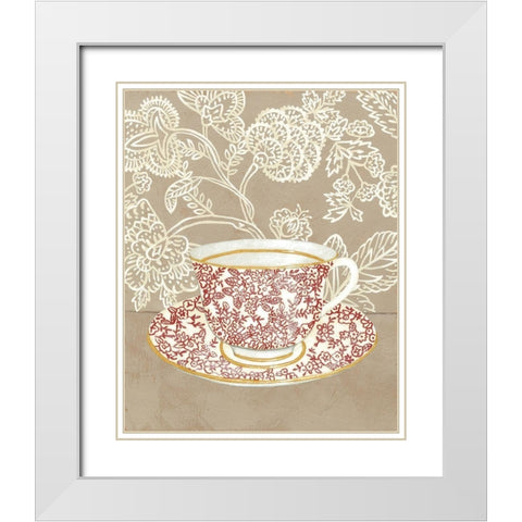 High Tea III White Modern Wood Framed Art Print with Double Matting by Zarris, Chariklia