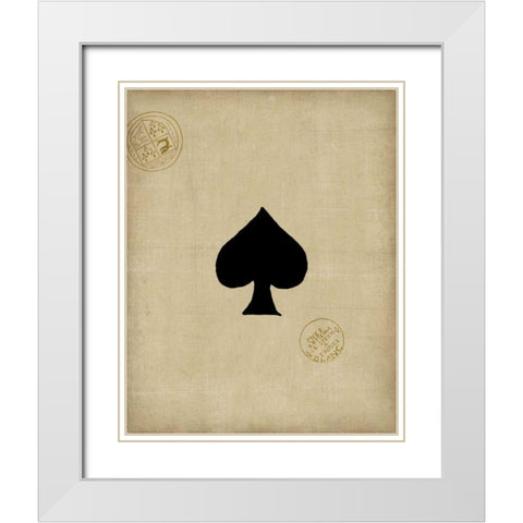 Small Spade White Modern Wood Framed Art Print with Double Matting by Vision Studio