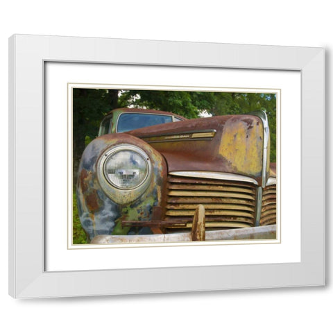 Small Rusty Hudson I White Modern Wood Framed Art Print with Double Matting by Head, Danny