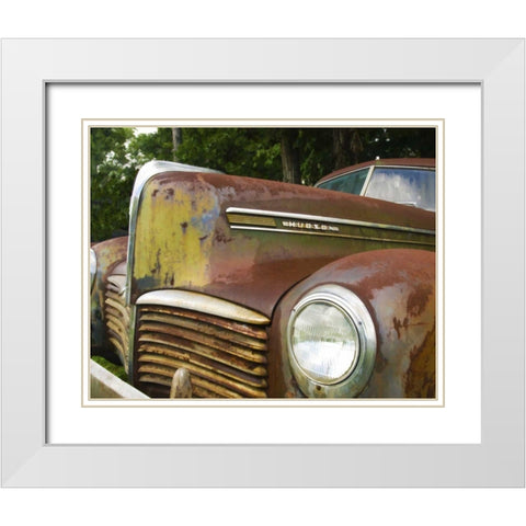 Small Rusty Hudson II White Modern Wood Framed Art Print with Double Matting by Head, Danny