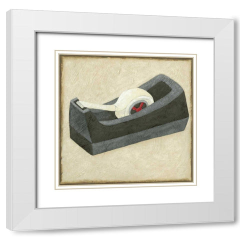 Classic Office VI White Modern Wood Framed Art Print with Double Matting by Zarris, Chariklia