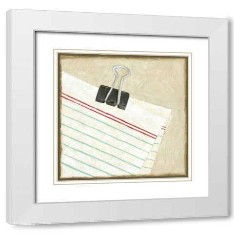 Classic Office VII White Modern Wood Framed Art Print with Double Matting by Zarris, Chariklia
