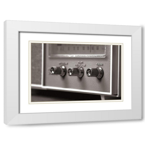 Solid State II White Modern Wood Framed Art Print with Double Matting by Stramel, Renee W.