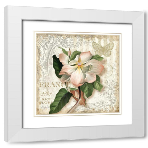 Springtime in Paris III White Modern Wood Framed Art Print with Double Matting by White, Abby