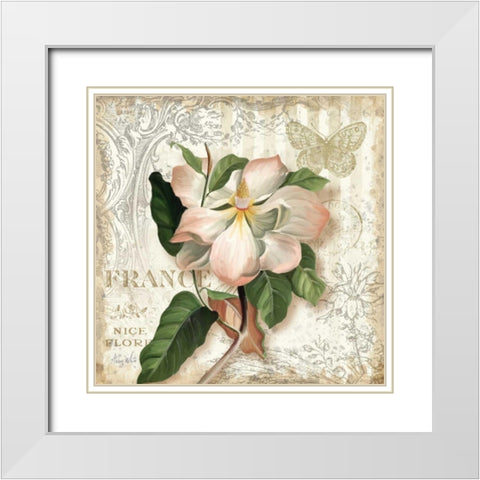 Springtime in Paris III White Modern Wood Framed Art Print with Double Matting by White, Abby