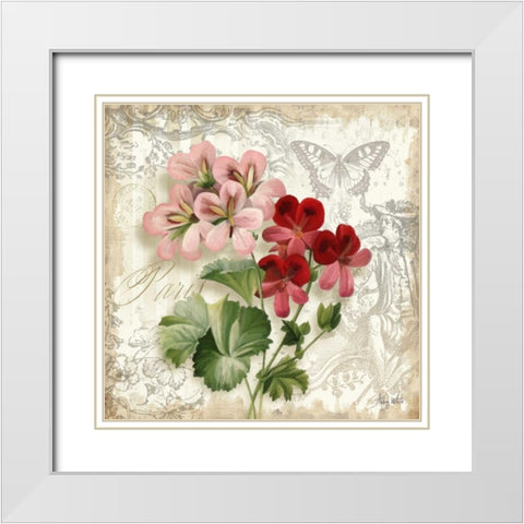 Springtime in Paris IV White Modern Wood Framed Art Print with Double Matting by White, Abby