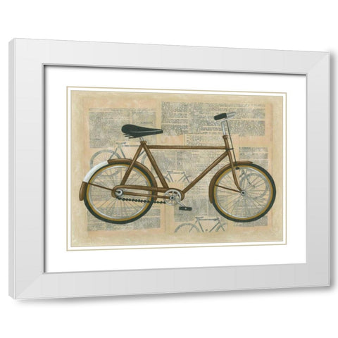 Tour by Bicycle I White Modern Wood Framed Art Print with Double Matting by Zarris, Chariklia