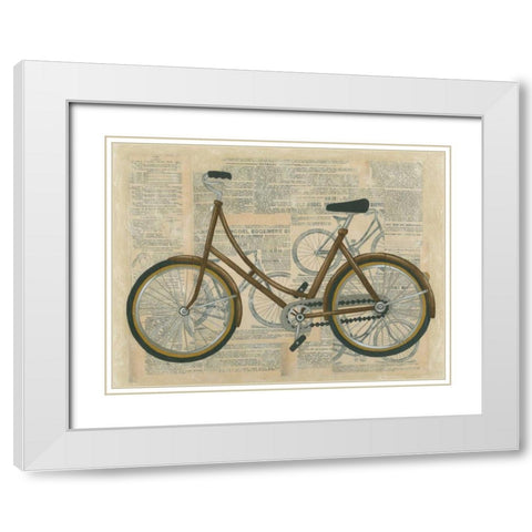 Tour by Bicycle II White Modern Wood Framed Art Print with Double Matting by Zarris, Chariklia