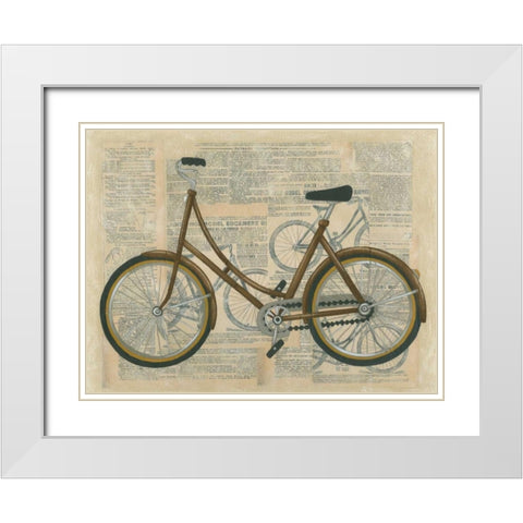 Tour by Bicycle II White Modern Wood Framed Art Print with Double Matting by Zarris, Chariklia