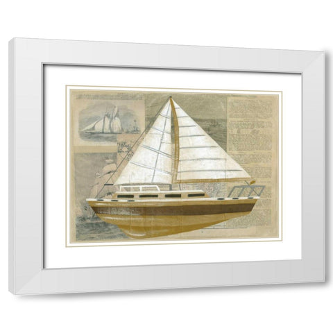 Tour by Boat II White Modern Wood Framed Art Print with Double Matting by Zarris, Chariklia