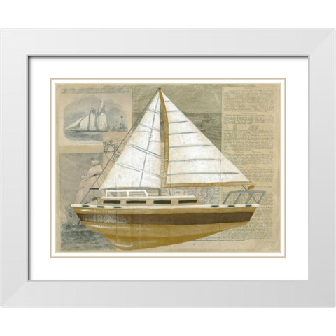 Tour by Boat II White Modern Wood Framed Art Print with Double Matting by Zarris, Chariklia