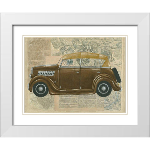 Tour by Car II White Modern Wood Framed Art Print with Double Matting by Zarris, Chariklia