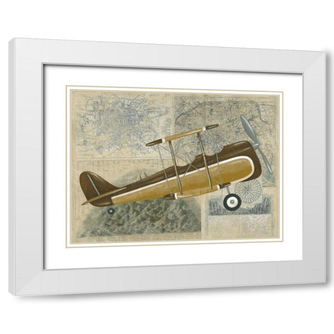 Tour by Plane II White Modern Wood Framed Art Print with Double Matting by Zarris, Chariklia