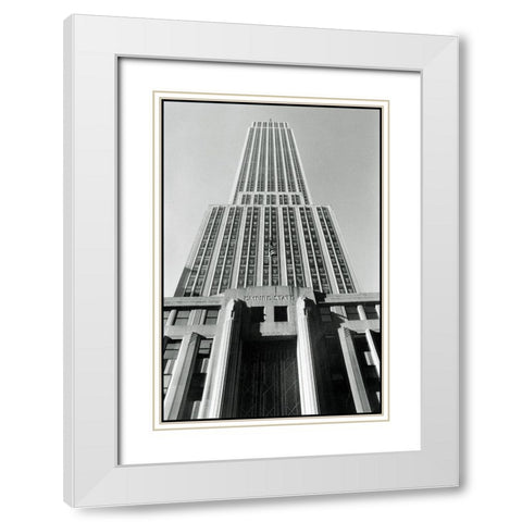 Empire State Building I White Modern Wood Framed Art Print with Double Matting by Laura, DeNardo