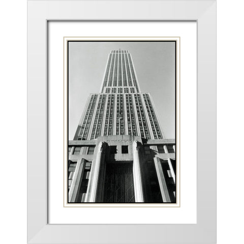 Empire State Building I White Modern Wood Framed Art Print with Double Matting by Laura, DeNardo