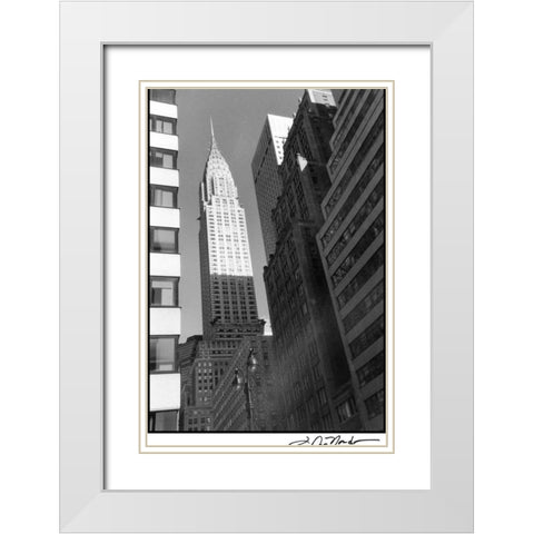Chrysler Building White Modern Wood Framed Art Print with Double Matting by DeNardo, Laura