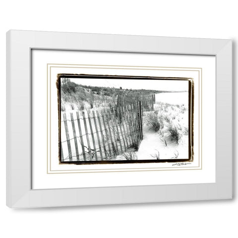Beach Scape I White Modern Wood Framed Art Print with Double Matting by DeNardo, Laura