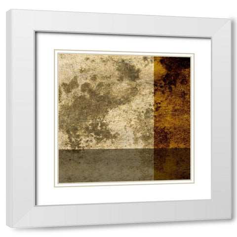 Modern Patina I White Modern Wood Framed Art Print with Double Matting by Vision Studio