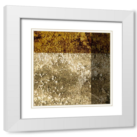Modern Patina III White Modern Wood Framed Art Print with Double Matting by Vision Studio