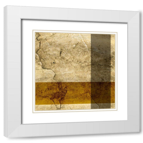 Modern Patina IV White Modern Wood Framed Art Print with Double Matting by Vision Studio