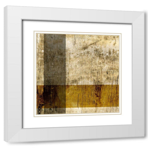 Modern Patina VI White Modern Wood Framed Art Print with Double Matting by Vision Studio