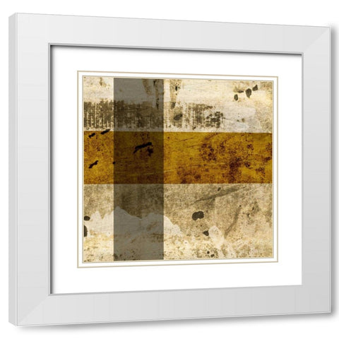 Modern Patina VIII White Modern Wood Framed Art Print with Double Matting by Vision Studio