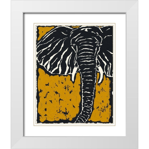 Serengeti II White Modern Wood Framed Art Print with Double Matting by Zarris, Chariklia