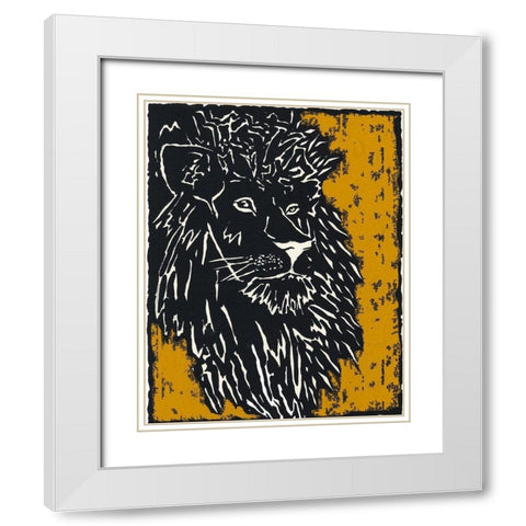 Serengeti IV White Modern Wood Framed Art Print with Double Matting by Zarris, Chariklia