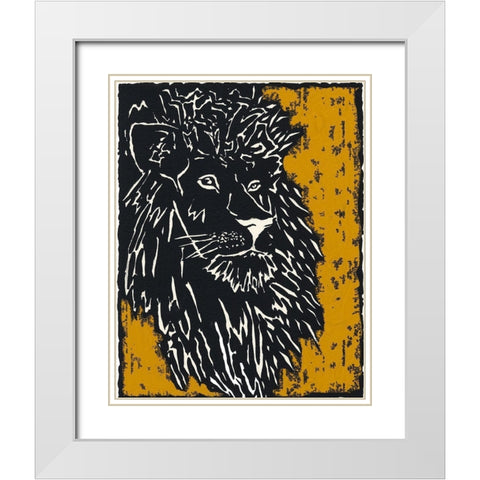 Serengeti IV White Modern Wood Framed Art Print with Double Matting by Zarris, Chariklia