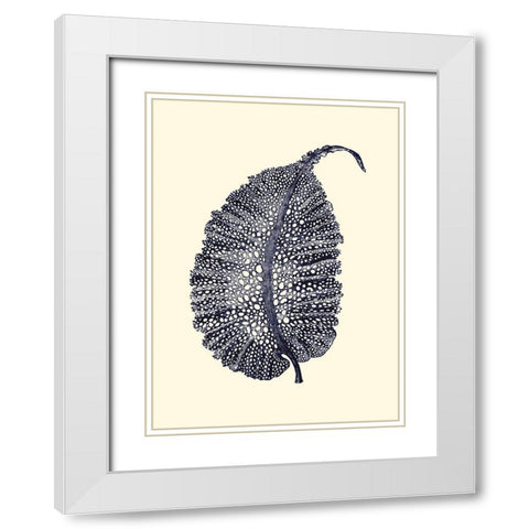 Indigo Kelp IV White Modern Wood Framed Art Print with Double Matting by Vision Studio