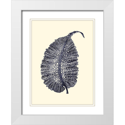 Indigo Kelp IV White Modern Wood Framed Art Print with Double Matting by Vision Studio