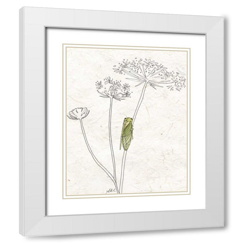 Summer Chorus I White Modern Wood Framed Art Print with Double Matting by Ludwig, Alicia