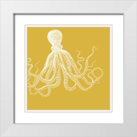 Saturated Sea Life I White Modern Wood Framed Art Print with Double Matting by Vision Studio