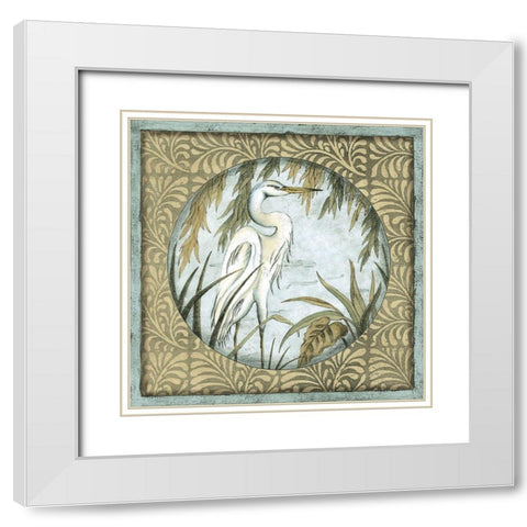 Small Quiet Elegance I White Modern Wood Framed Art Print with Double Matting by Slocum, Nancy