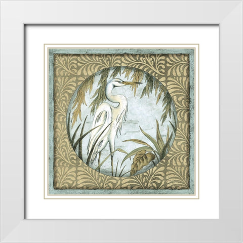 Small Quiet Elegance I White Modern Wood Framed Art Print with Double Matting by Slocum, Nancy