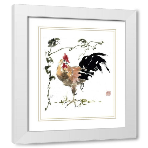 Of All He Surveys White Modern Wood Framed Art Print with Double Matting by Parker, Nan Rae