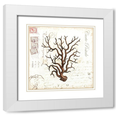 Small Romance du Mer I White Modern Wood Framed Art Print with Double Matting by Vision Studio
