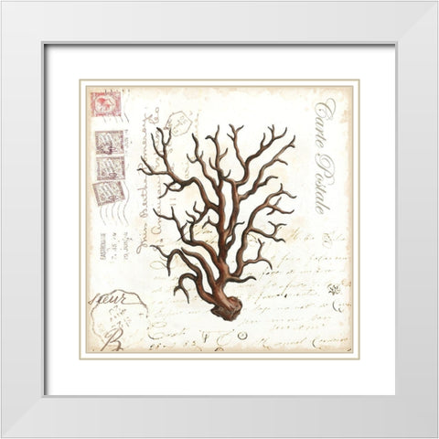 Small Romance du Mer I White Modern Wood Framed Art Print with Double Matting by Vision Studio