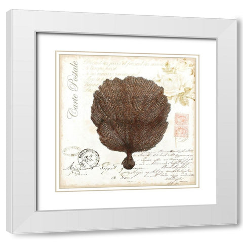 Small Romance du Mer II White Modern Wood Framed Art Print with Double Matting by Vision Studio